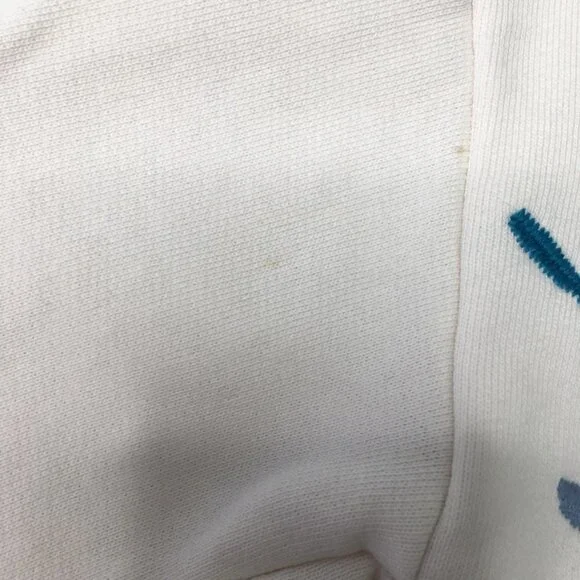 Hanna Andersson Little Girl Off White Floral Sweatshirt Top Size 4 Embroidered - Picture 5 of 12